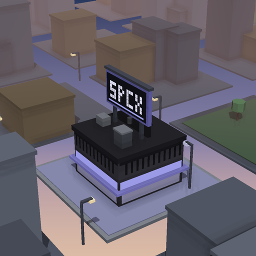 Night render of an onyx shophouse in Launch District, 2 floors