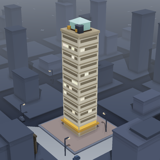 Night render of a limestone tower in Orchard Street, 11 floors